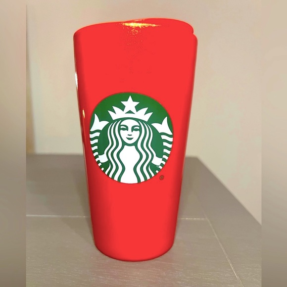 Starbucks Holiday 2020 Ceramic Mug Red With Gold Sparkles BNWT - Picture 1 of 6